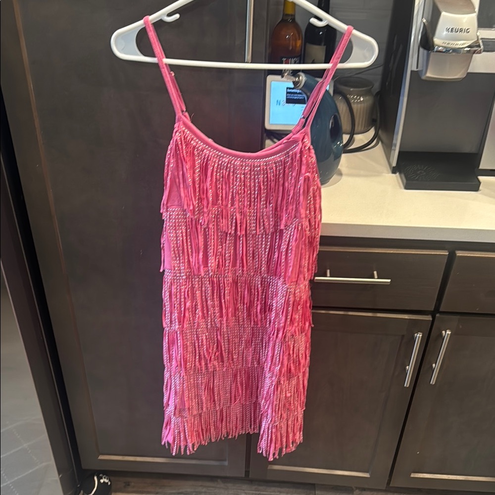 Pink Fringe Dress